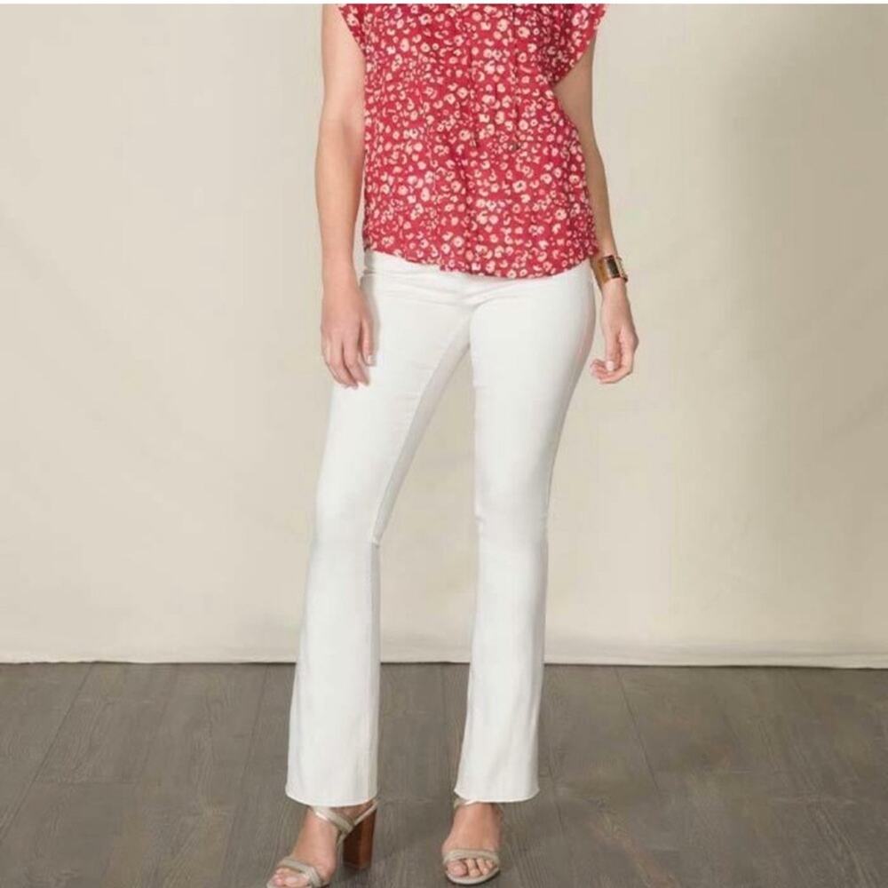 Good Hart Womens Azalea Jeans Size 6 White‎ High Rise Flare Leg Boho Clean Girl